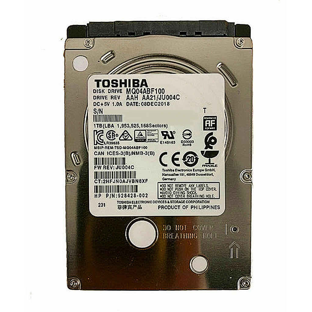 Toshiba MQ04 Series 1TB 5400RPM 2.5" Internal Hard Drive - SATA 6.0Gb/s 128MB Cache - (MQ04ABF100) New