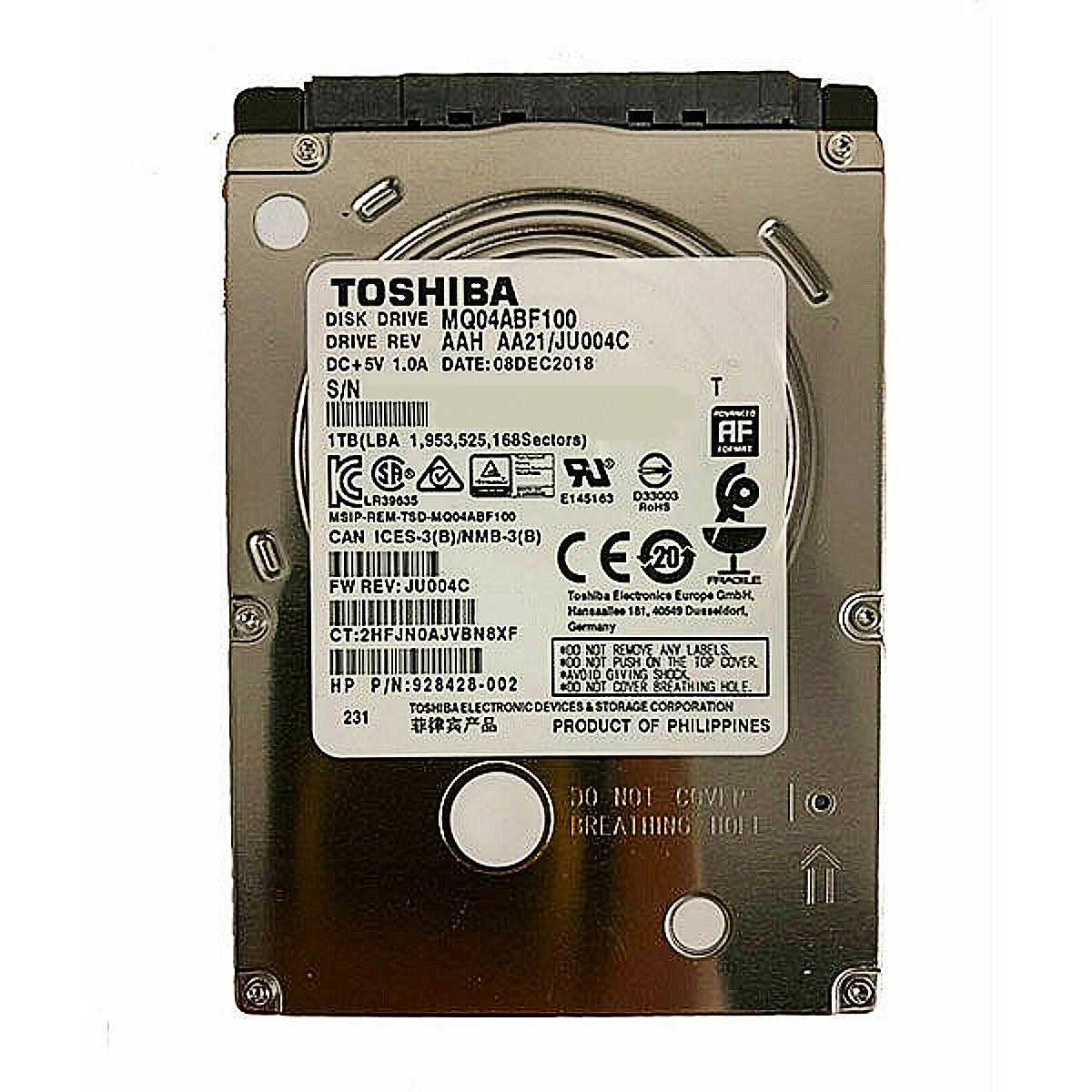 Toshiba MQ04 Series 1TB 5400RPM 2.5