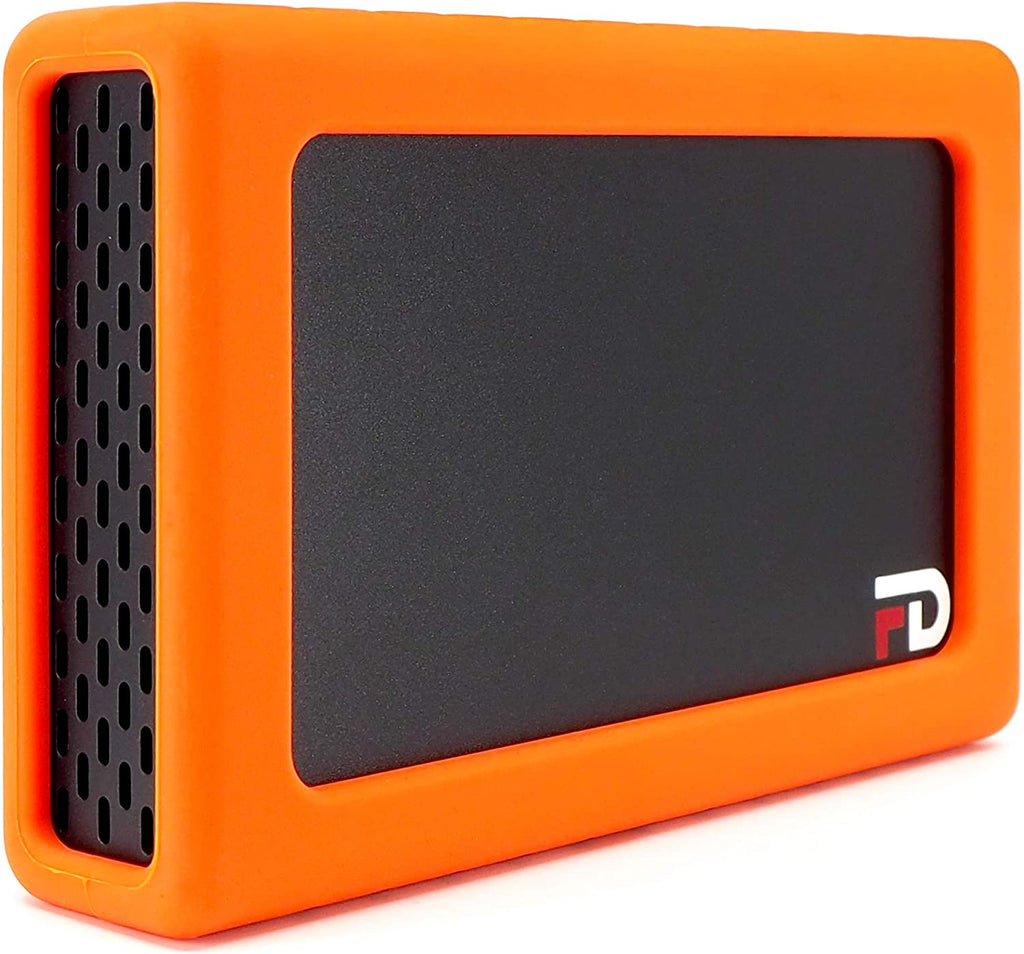 FD Duo Mobile 2 Bay RAID Aluminum Enclosure Silicone Orange Bumper (DMR000ERO)  by Fantom Drives