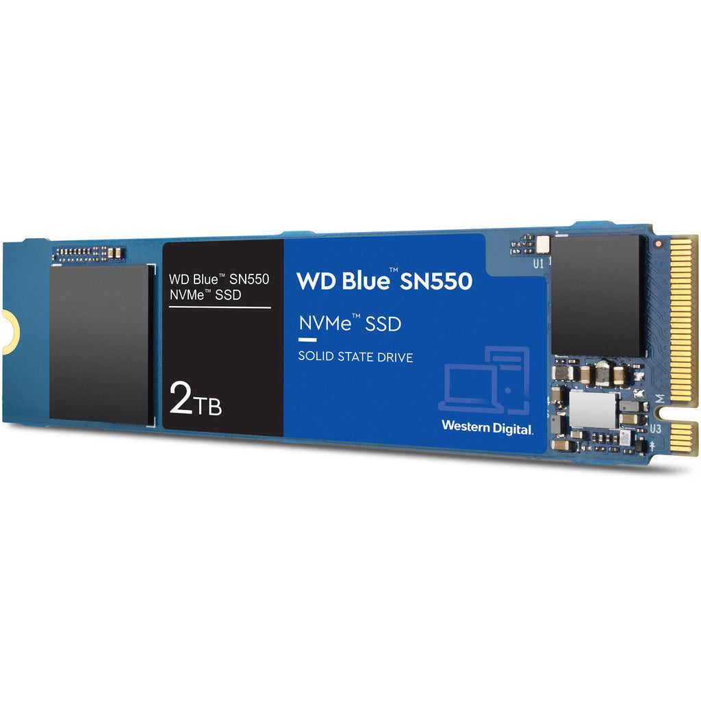 Western Digital 2TB WD Blue SN550 NVMe Internal SSD - Gen3 x4 PCIe 8Gb/s, M.2 2280, 3D NAND, Up to 2,600 MB/s - New, WDS200T2B0C